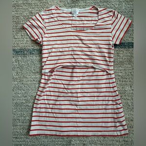 Boob Design - red striped nursing shirt